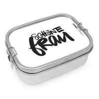 Lunchbox Schöne Frau aus Edelstahl - Weiss/Schwarz, Modern, Metall (14/16,5/5,8cm)