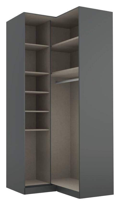 DULAP PE COLT ALABAMA - gri, Modern, material pe bază de lemn (100/229/102cm) - Modern Living