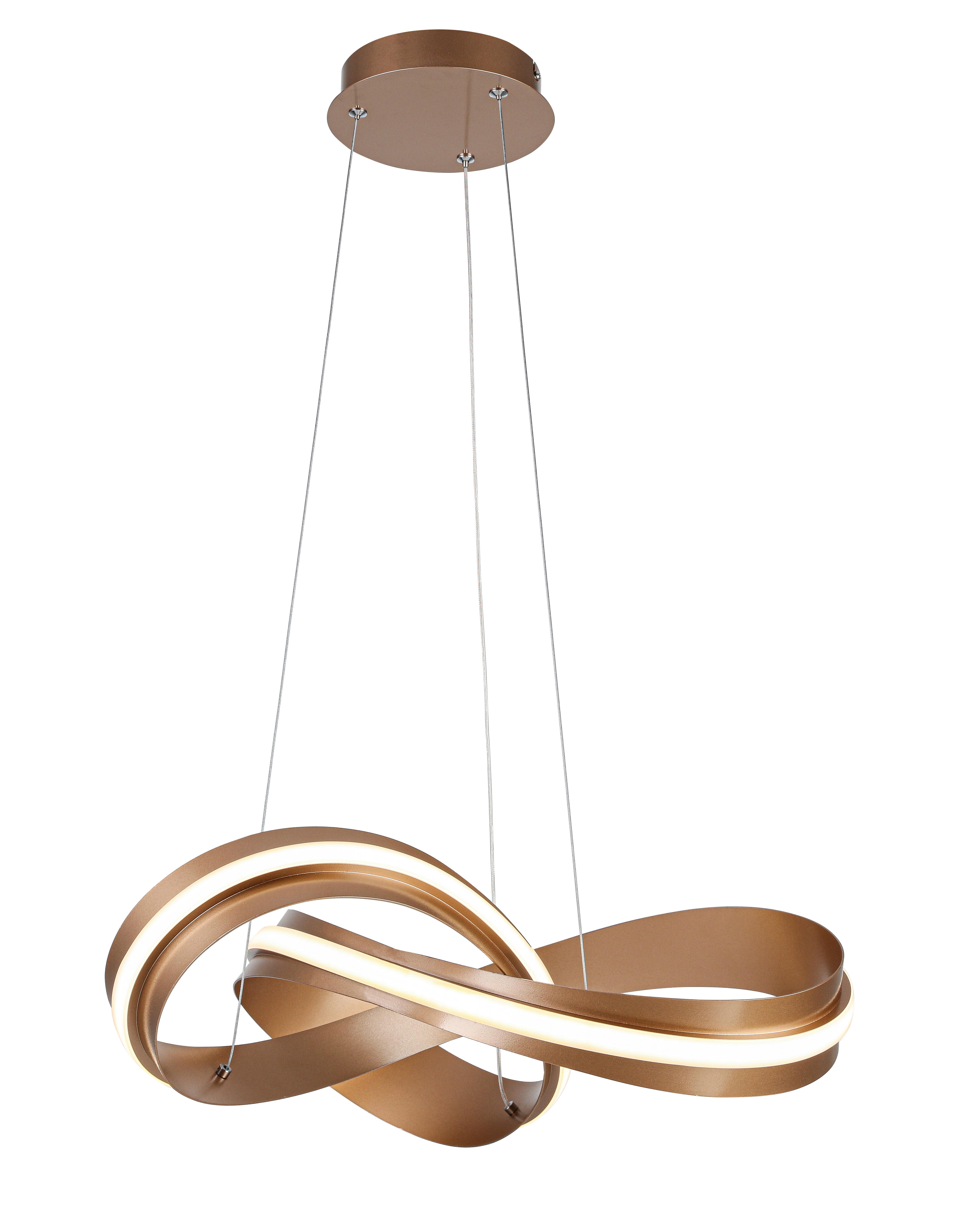 LED-Hängeleuchte Cappuccino Max. 36 Watt - Cappuccino, Modern, Kunststoff/Metall (52/120cm) - Mömax