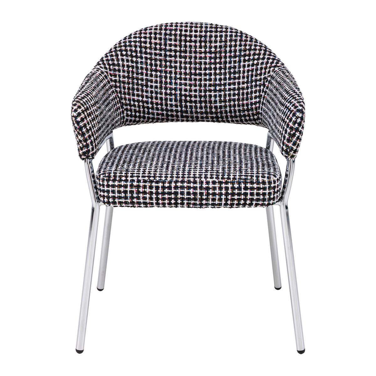 Sessel Coco -Trend- - Chromfarben/Multicolor, Modern, Textil/Metall (60/60/60cm) - Premium Living