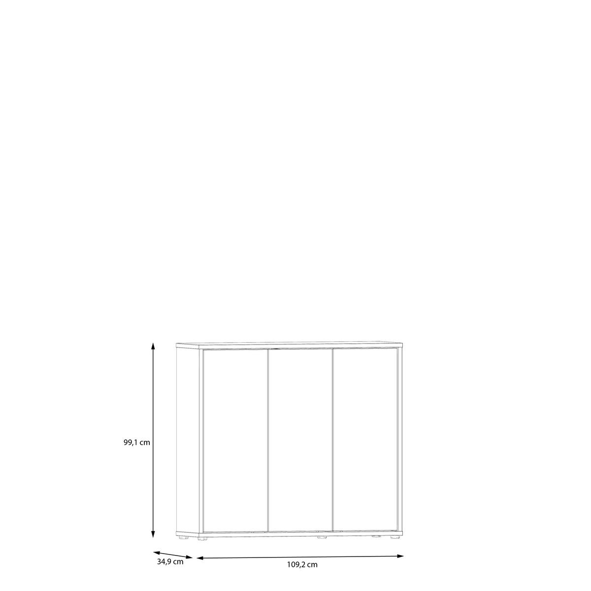 SZAFKA NA BUTY ALICE SPRINGS - jasnoszary/szary, Modern, materiał drewnopochodny (109,2/99,1/34,9cm) - Xora