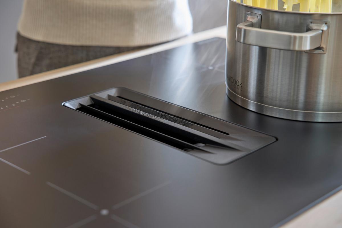 Kochfeld-Dunstabzug-Kombi DKEX8050IM - Schwarz, Basics, Glas/Metall (80/23/51cm) - Dieter Knoll