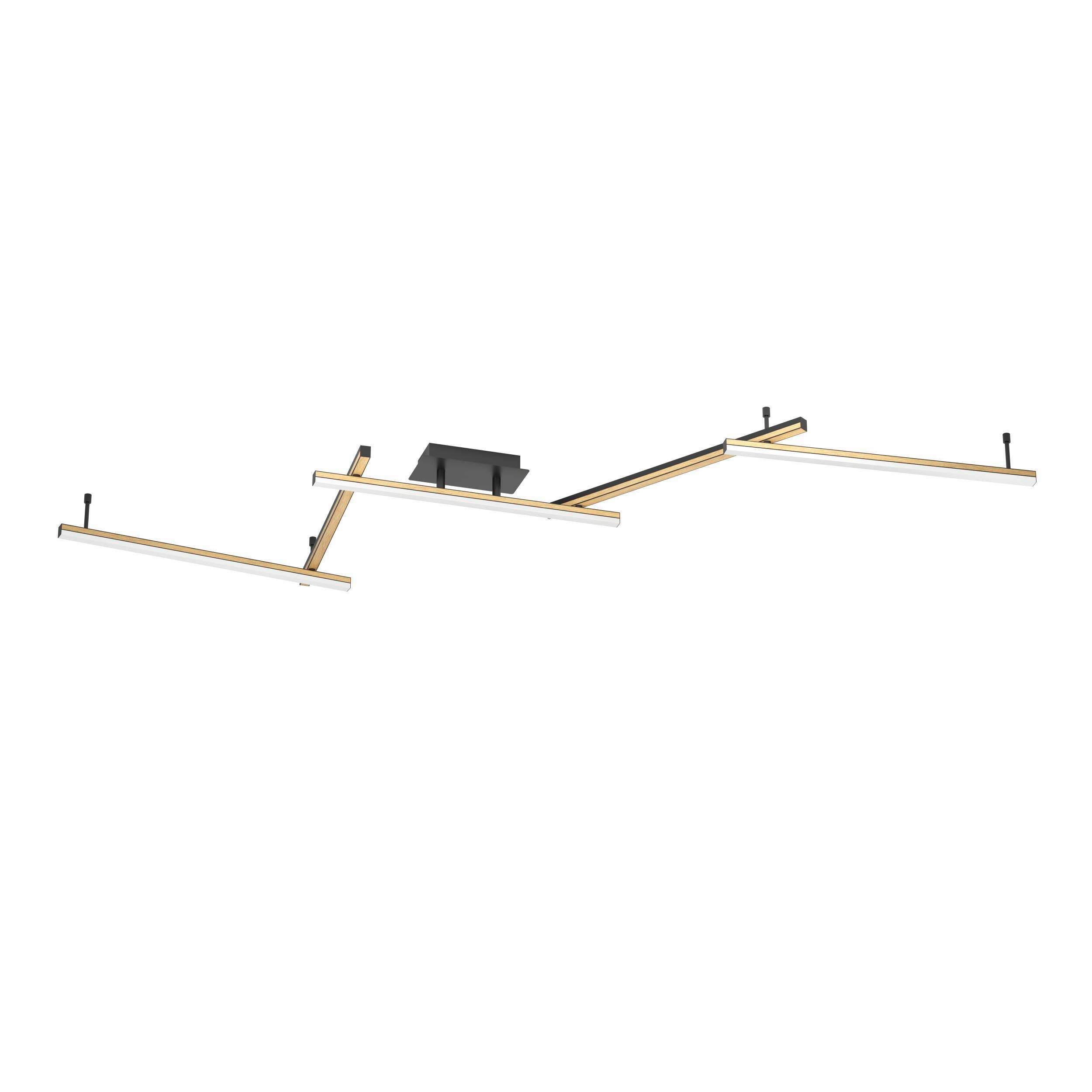 LAMPA SUFITOWA LED 300291_RIMINI - czarny/kolor klonowy, Basics, tworzywo sztuczne/metal (220/12/11cm) - Eglo