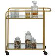 Servierwagen aus Metall in Goldfarben - Goldfarben, Trend, Glas/Kunststoff (70/70/35cm) - Modern Living Servierwagen aus Metall in Goldfarben - Goldfarben, Trend, Glas/Kunststoff (70/70/35cm) - Modern Living