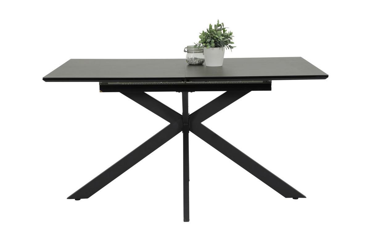 Esstisch Fenja Anthrazit - Anthrazit, MODERN, Glas/Holzwerkstoff (140-180/90/76cm) - P & B