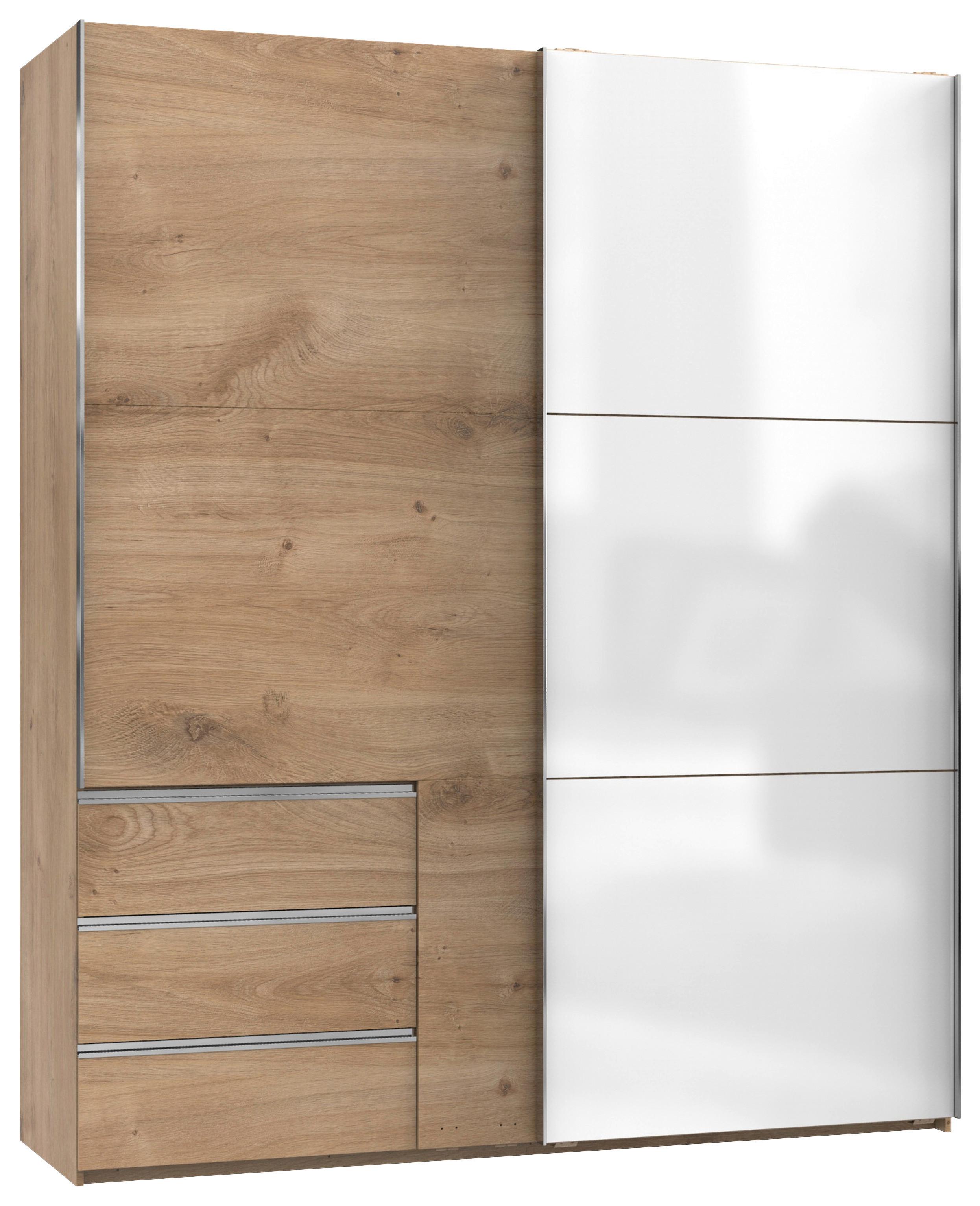 Ormar S Kliznim Vratima Level 36c - bijela/boje hrasta, Moderno, drvni materijal (200/236/65cm) - Modern Living