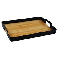 Servirni Pladenj Betty - črna, Moderno, umetna masa/naravni materiali (49/7/34cm) - Mömax