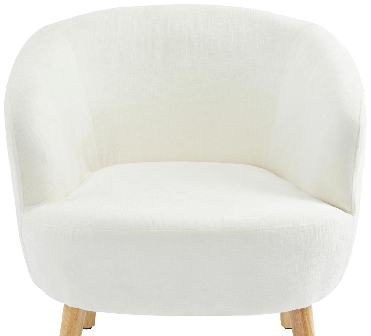 FOTEL KOKTAJLOWY KRANJ - écru/kremowy, Design, drewno/tkanina (72/71/74cm) - MID.YOU