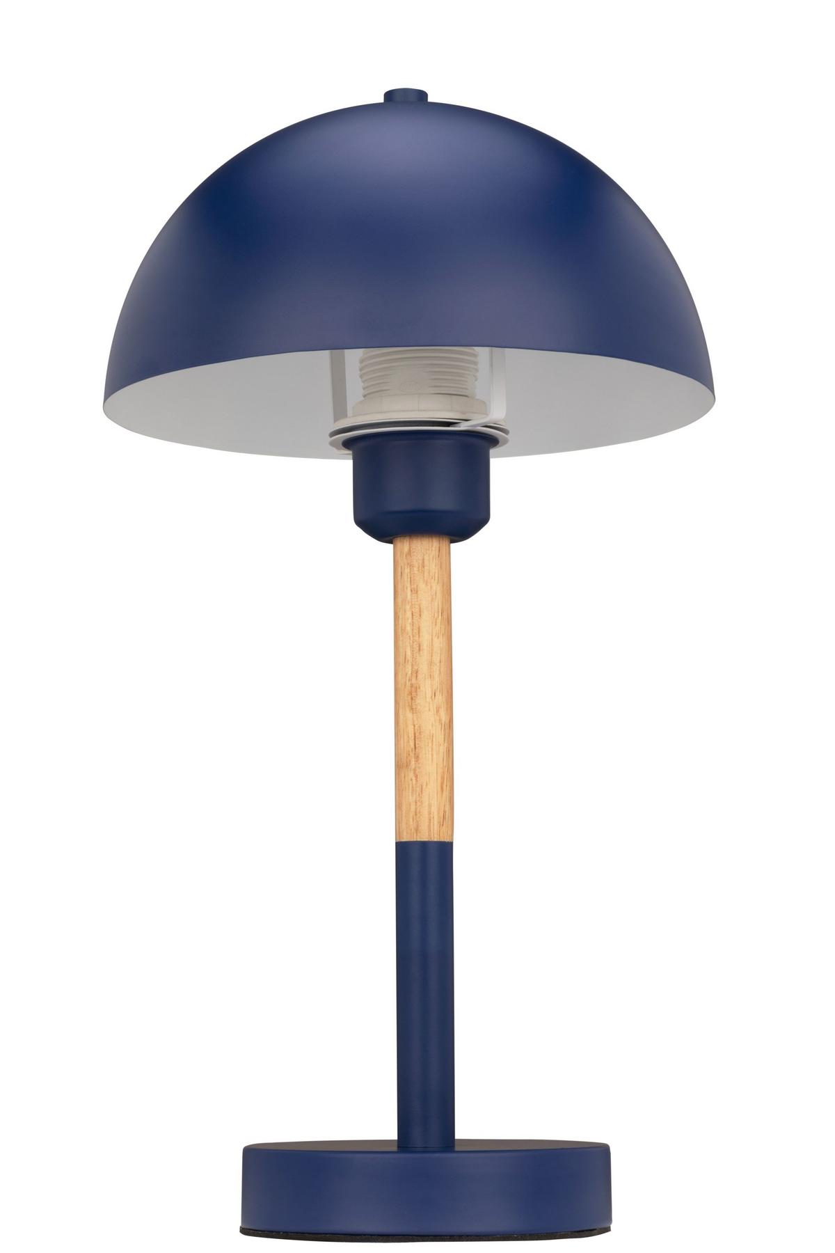 LAMPA STOŁOWA SANTA CLARITA *SBN* - kolor naturalny/niebieski, Konventionell, metal/drewno (20/38cm) - Novel