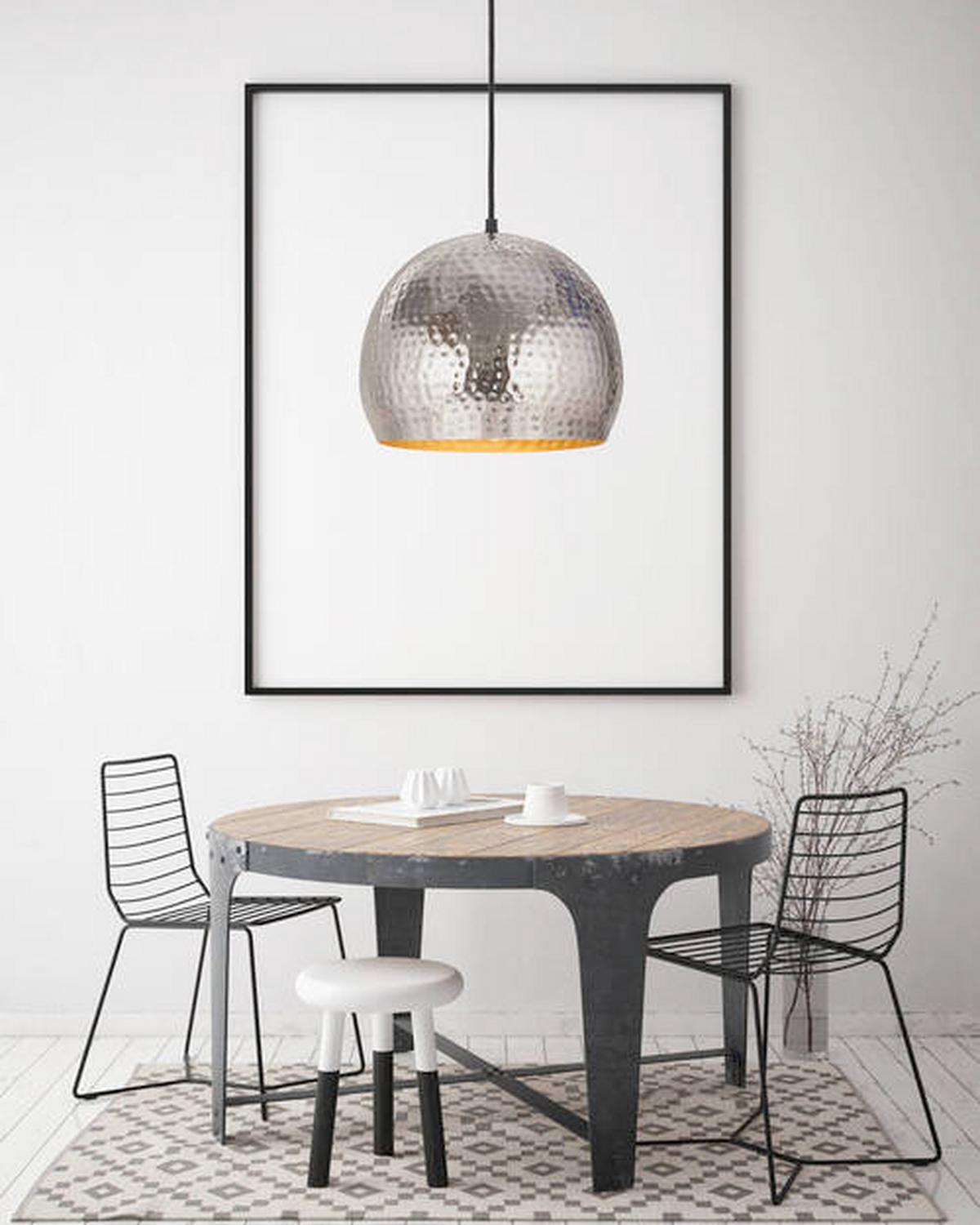 Hängeleuchte 2tbgk - Nickelfarben, Trend, Metall (27/21/27cm) - Kayoom