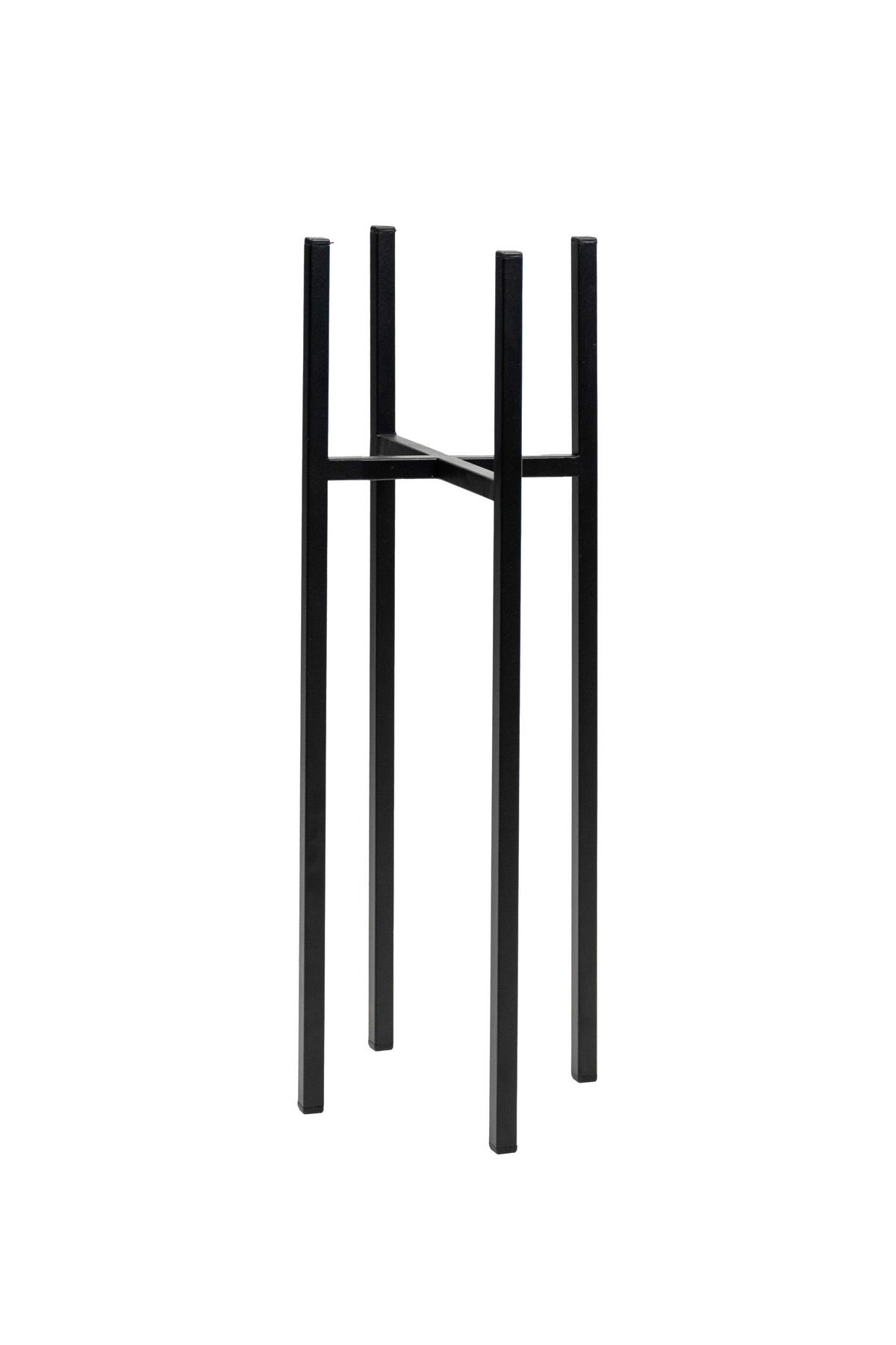 Blumenständer Schwarz - Schwarz, Basics, Metall (22/60/22cm)