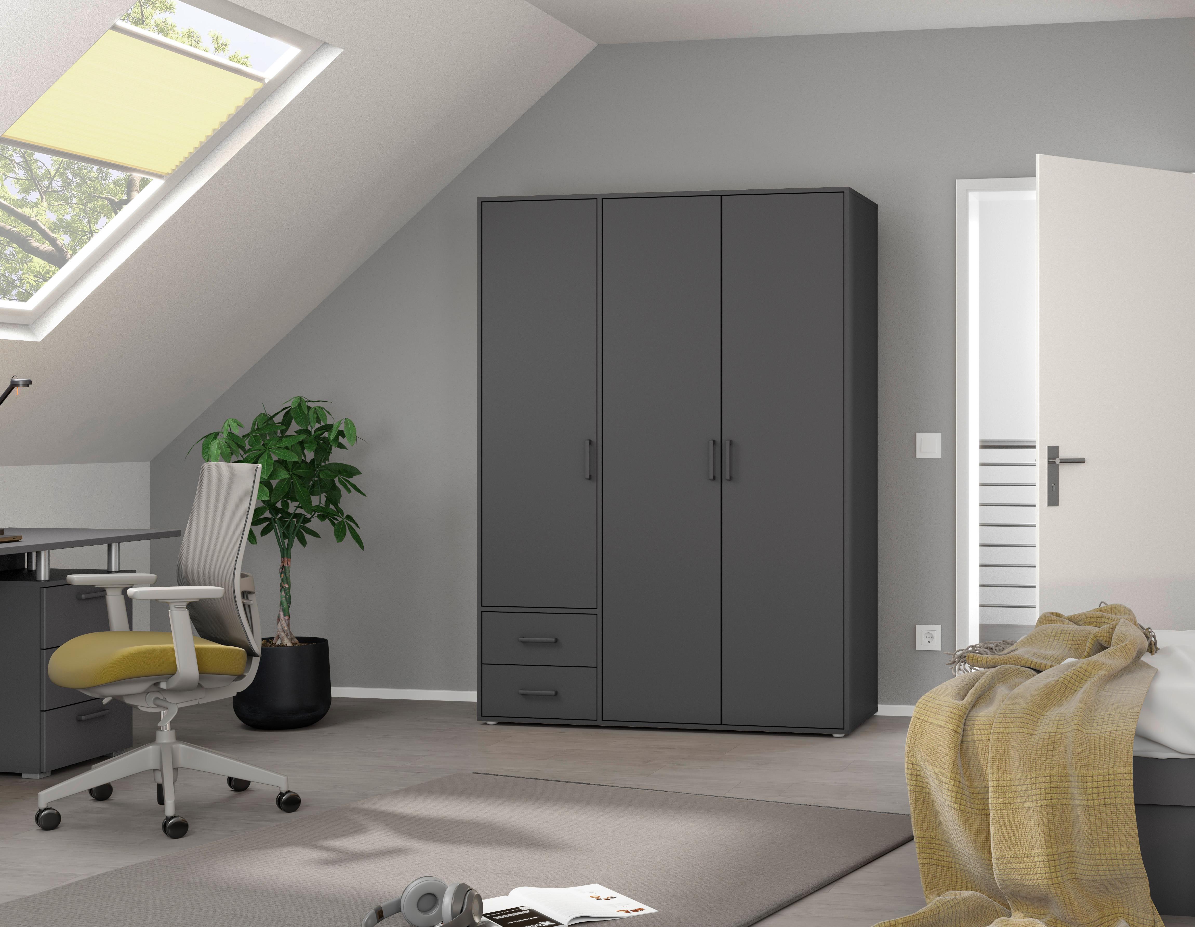 DULAP  USI ROTATIVE VOYAGER - gri, Modern, material pe bază de lemn (140/194/53cm) - Modern Living