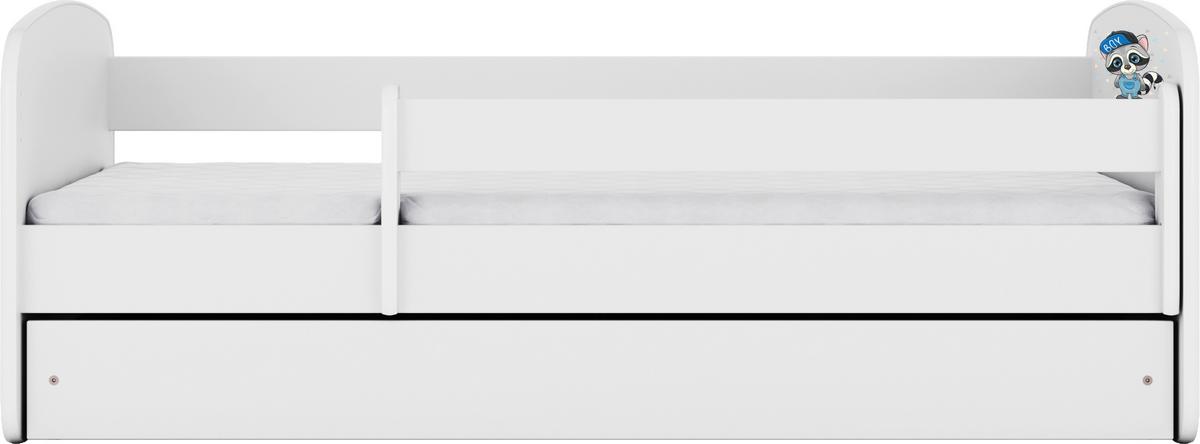 Otroška Postelja Babydreams, Bela, 80x160cm - bela/barve breze, Moderno, tekstil/leseni material (80/160cm) - MID.YOU