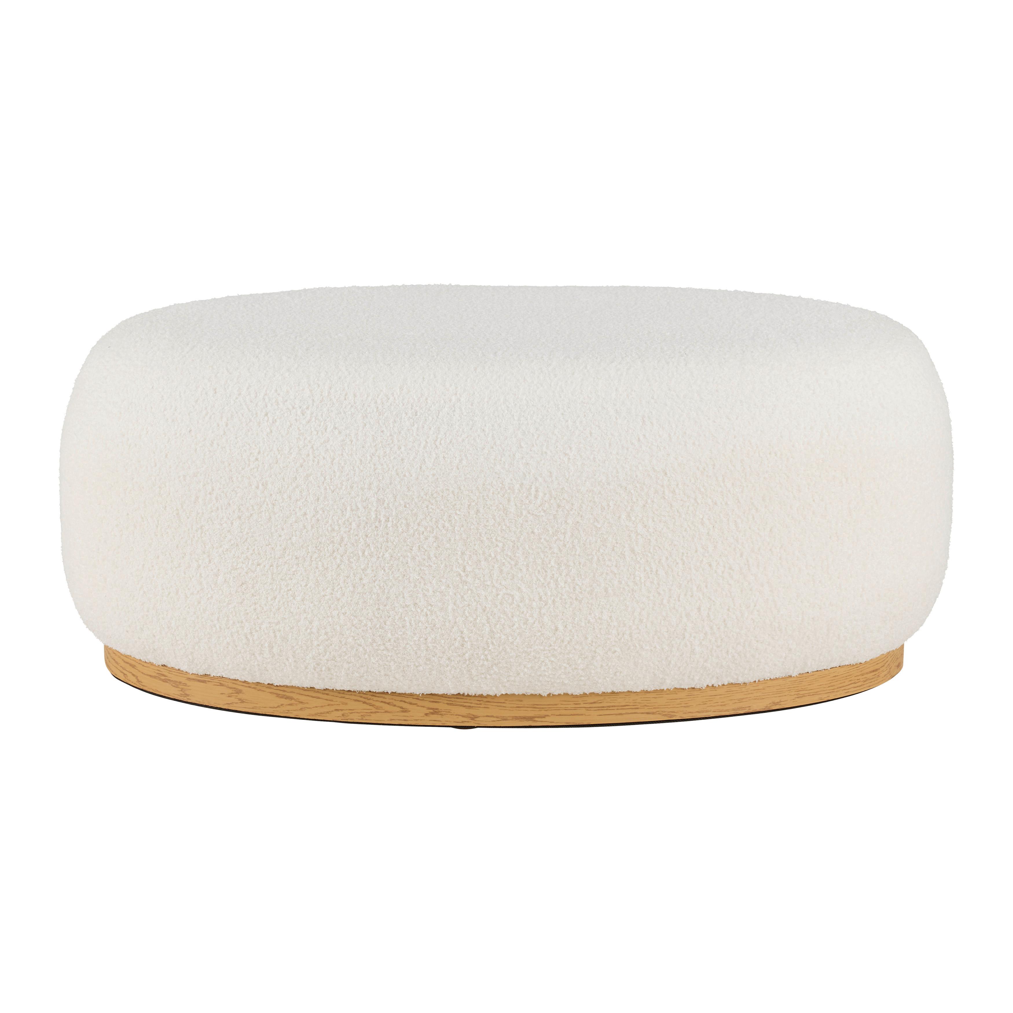 Hocker Darby Weiß - Weiß, LIFESTYLE, Holz/Textil (88/35/54cm) - Mömax