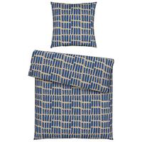 Bettwäsche Adam Beige/Blau ca. 135x200cm - Blau/Beige, MODERN, Textil (135/200cm) - Mömax