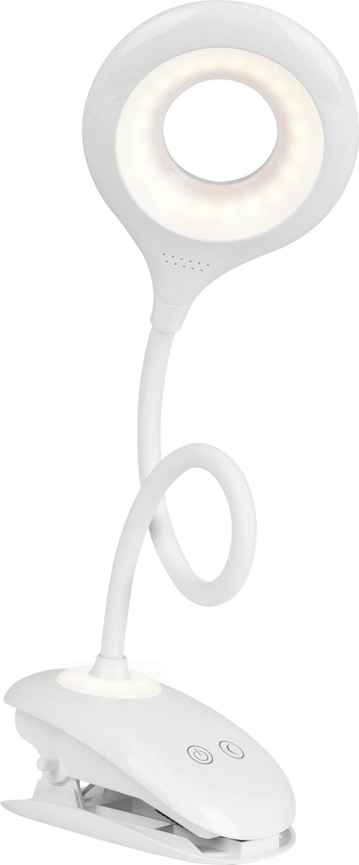 Led-svetilka S Sponko Luli, Bela, Zatemnitvena - bela, Romantika, umetna masa (11/12/42cm) - Modern Living