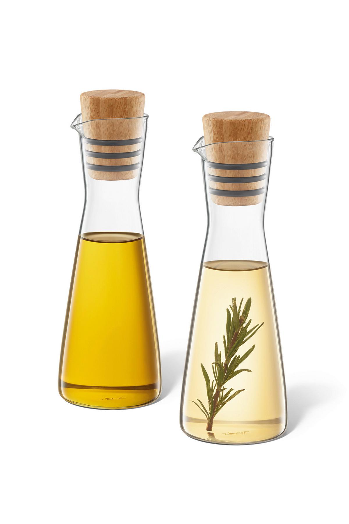 BUTELKA NA OCET I OLEJ 20876 - jasnobrązowy, Konventionell, szkło (7,0/20,5cm) - Zack