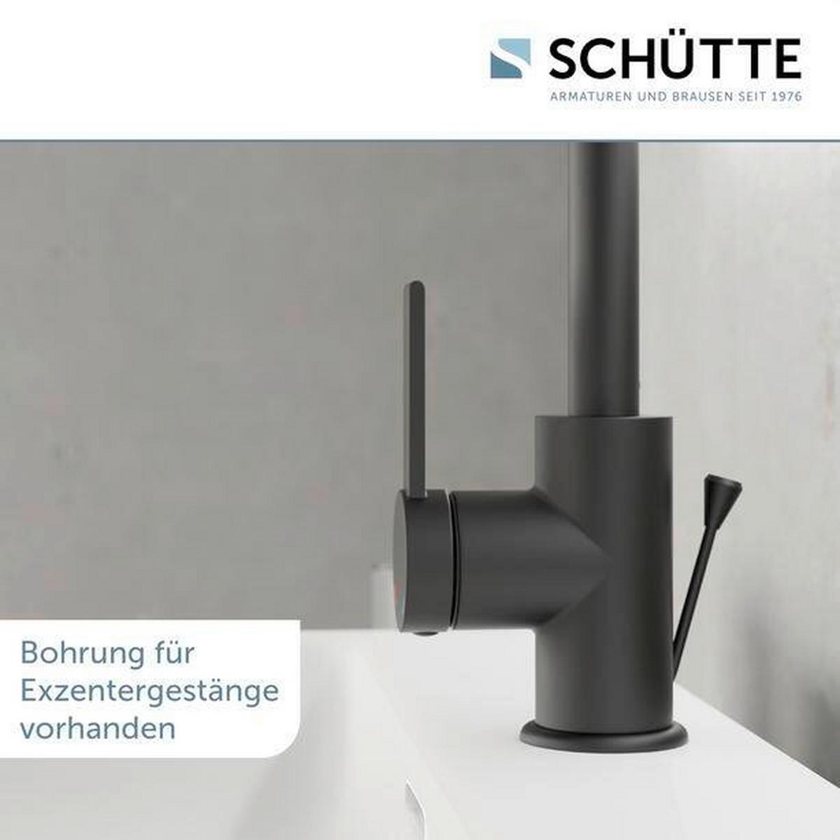 Waschtischarmatur Los Angeles Schwarz ca. 5x24,5x17,5cm - Schwarz, Basics, Metall (5/24,5/17,5cm) - Schütte
