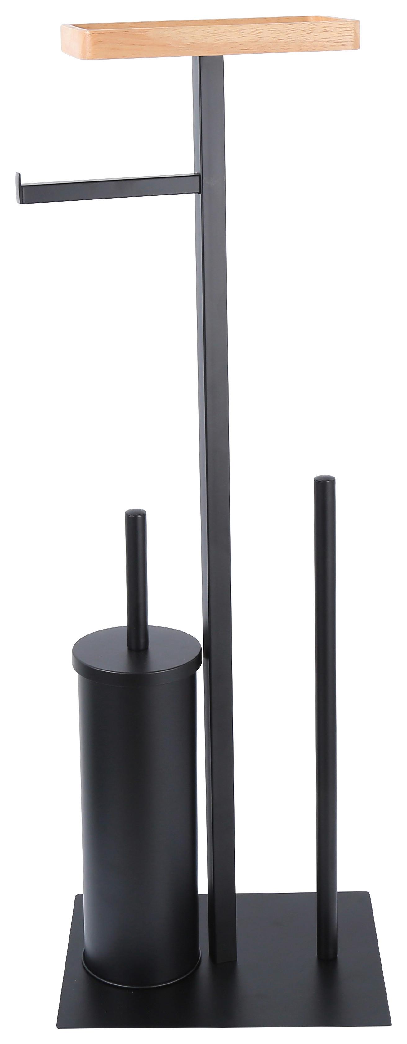 Garnitura Toaletne Četke Pisa 2 - crna, Konvencionalno, metal/plastika (25/72,5/20cm) - Ondega