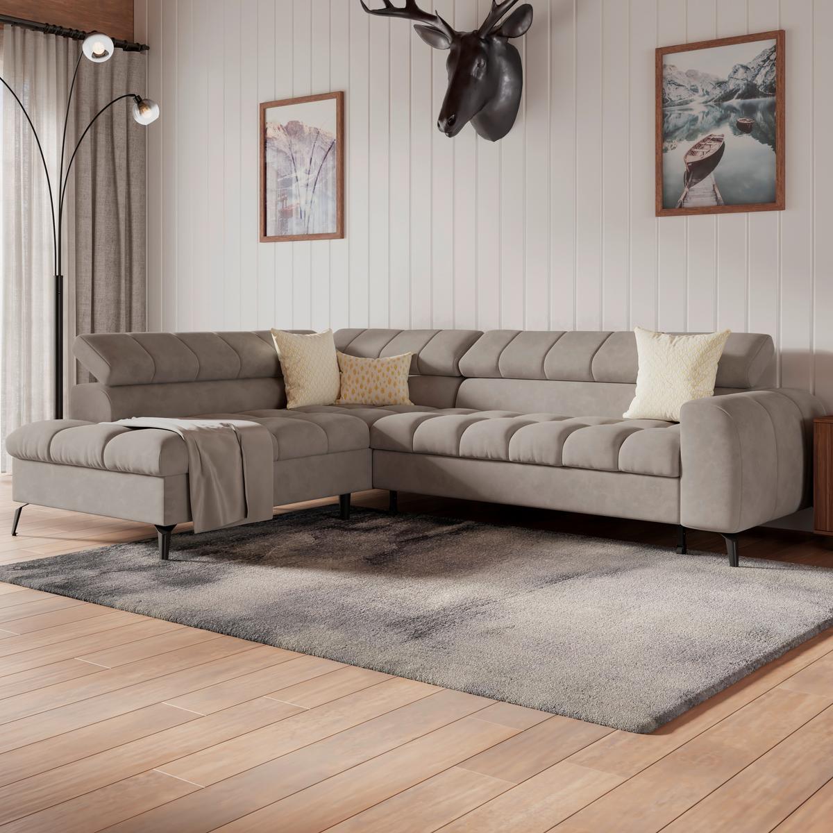 Coltar VOLF - negru/gri, Trend, plastic/textil (203/261cm)