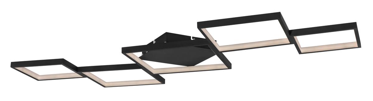 Stropna Led-svetilka Gaia, S Sijalko - črna/bela, Basics, kovina/umetna masa (120/60/6cm) - Globo