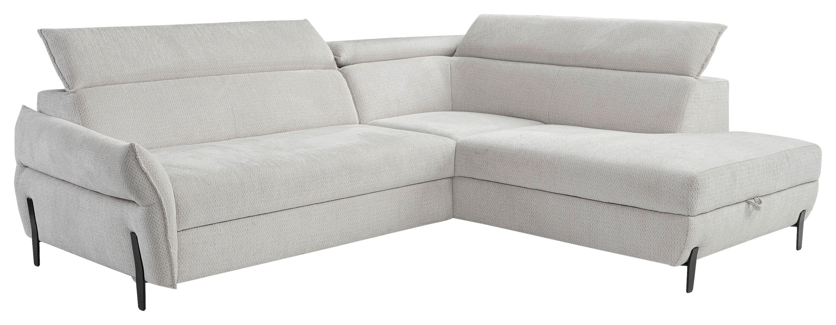 Coltar ROMEO - gri deschis, Modern, textil/material pe bază de lemn (257/76-95/207-212cm) - Modern Living