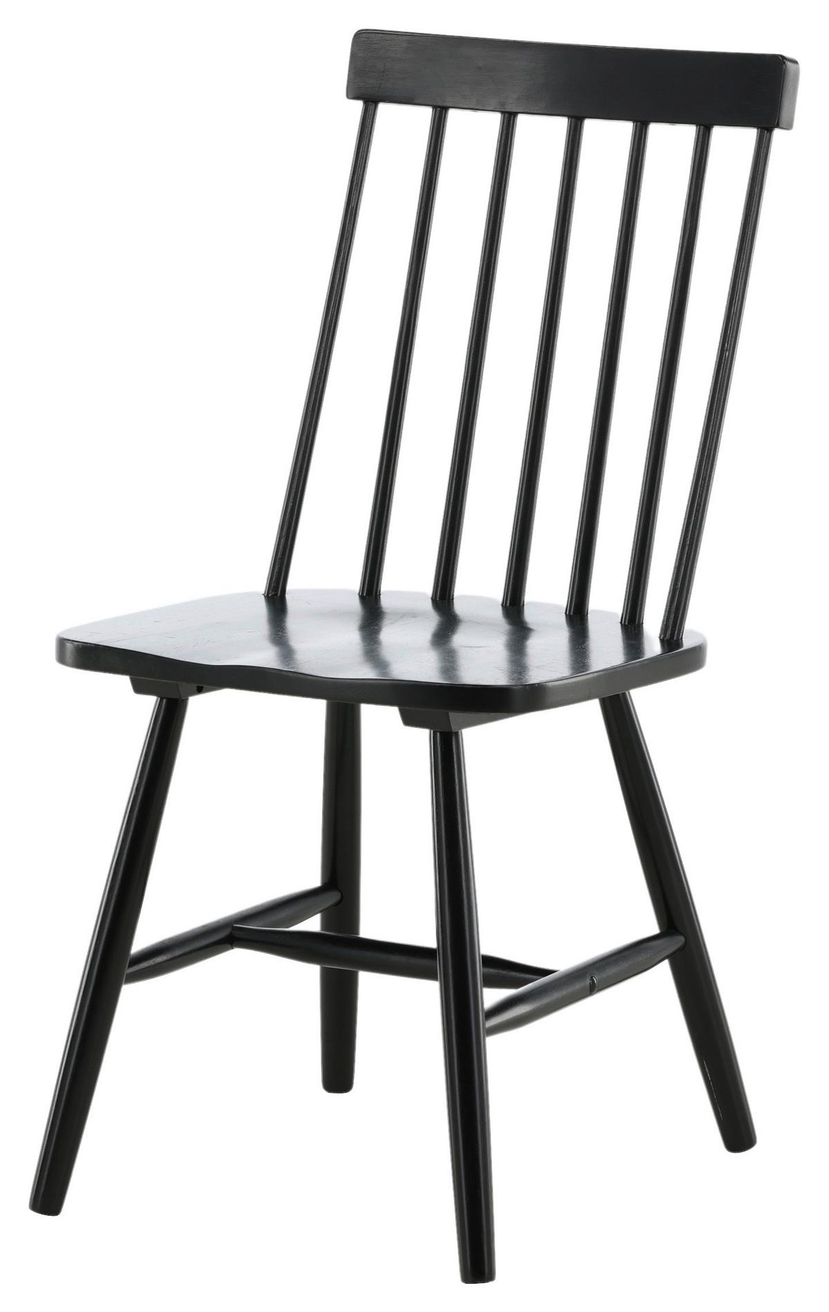 STUHL-SET LÖNNEBERGA - Schwarz, Design, Holz (43/87/55cm) - Livetastic