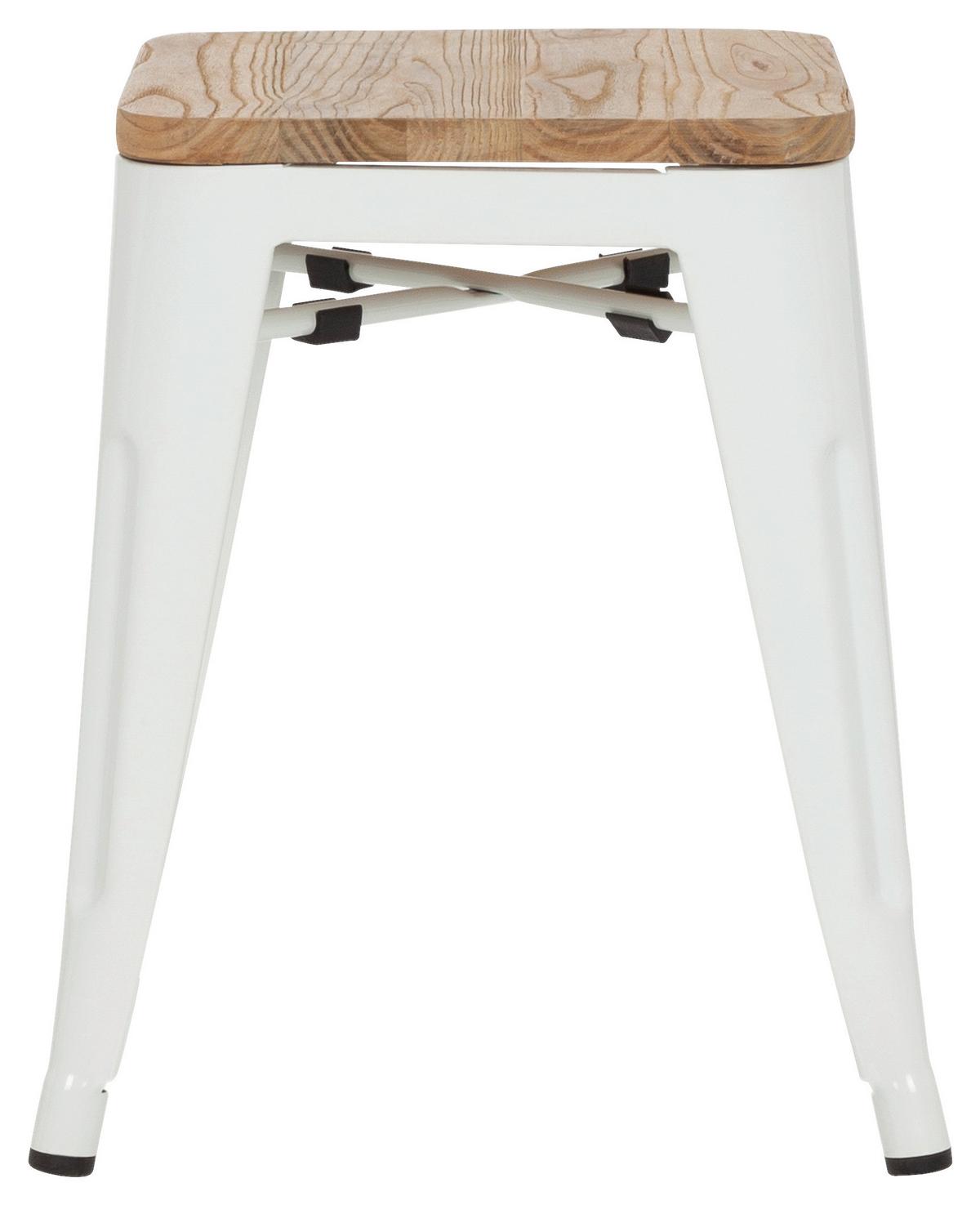 Tabure Vantaggio W, Bela, Brest - bela/rjava, Basics, kovina/les (39/46/39cm) - MID.YOU