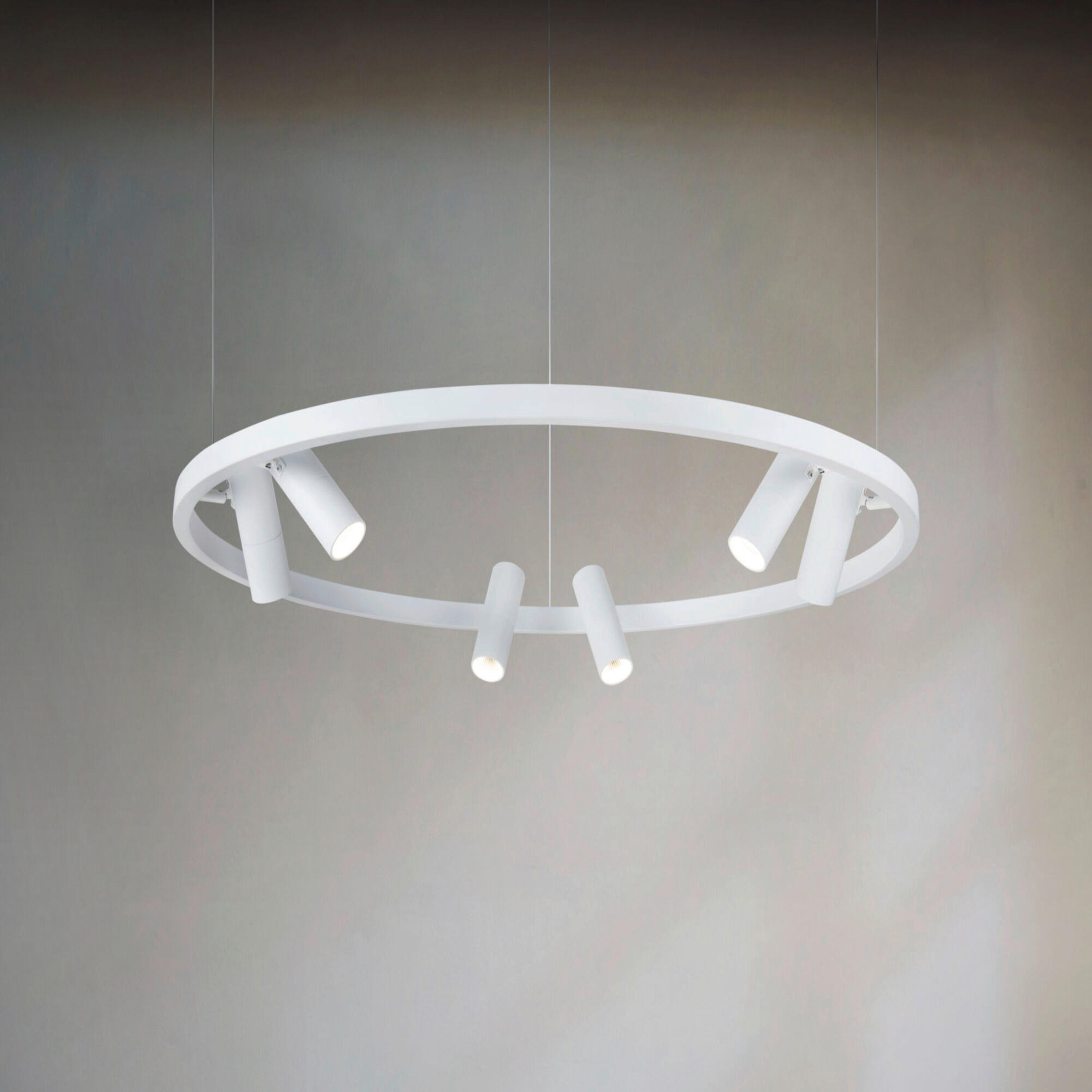 Pendelleuchte Satellite Weiß max. 42 Watt - Weiß, Basics, Metall (90/90/120cm) - MAYTONI