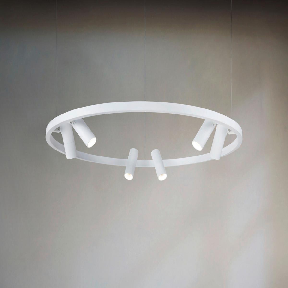Pendelleuchte Satellite Weiß max. 42 Watt - Weiß, Basics, Metall (90/90/120cm) - MAYTONI
