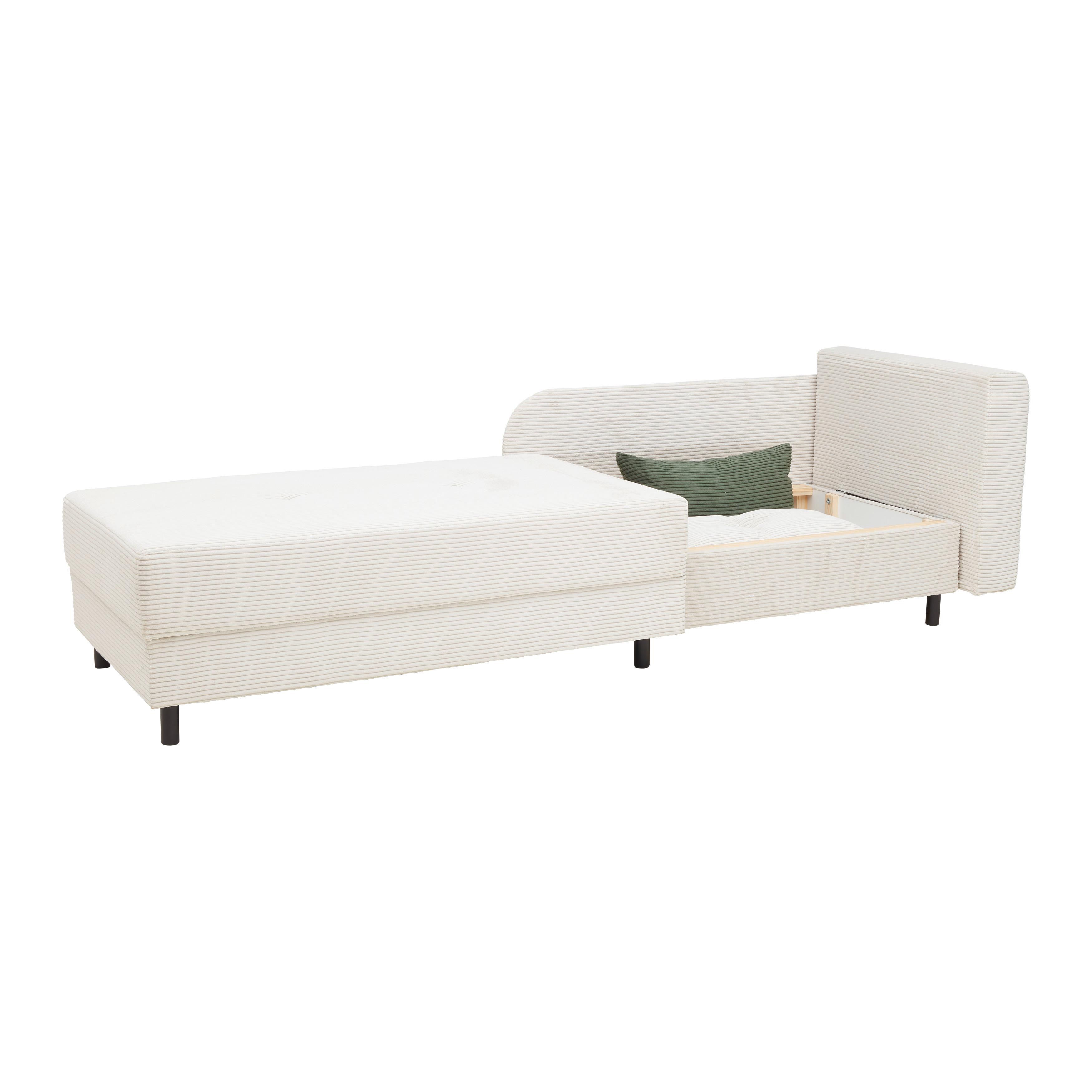 Liege Nova in Perlmutt - Perlmutt/Schwarz, Modern, Holz/Textil (145/62/85cm) - Modern Living