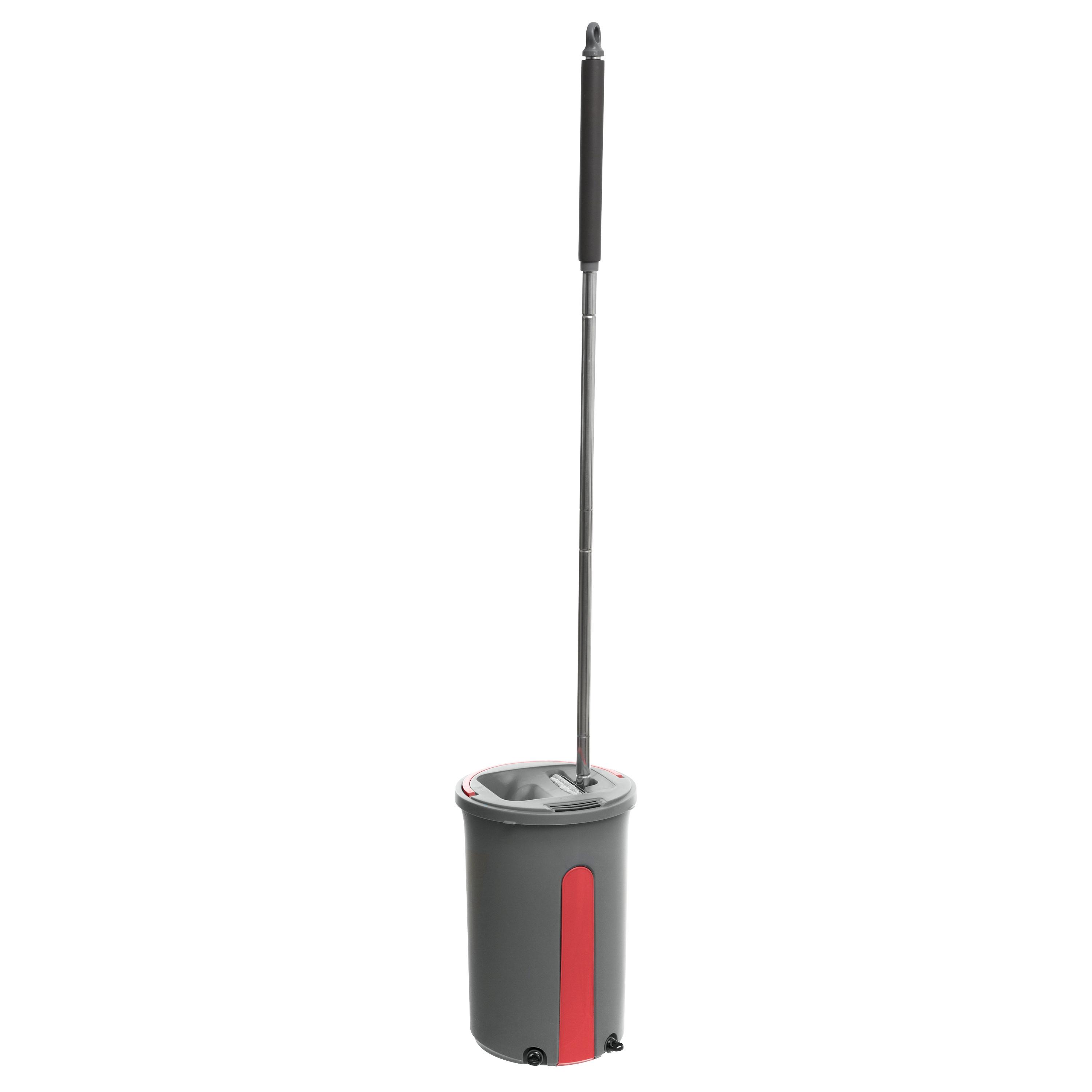 Set găleată și mop Lena - Basics (27,5/27,5/149cm)
