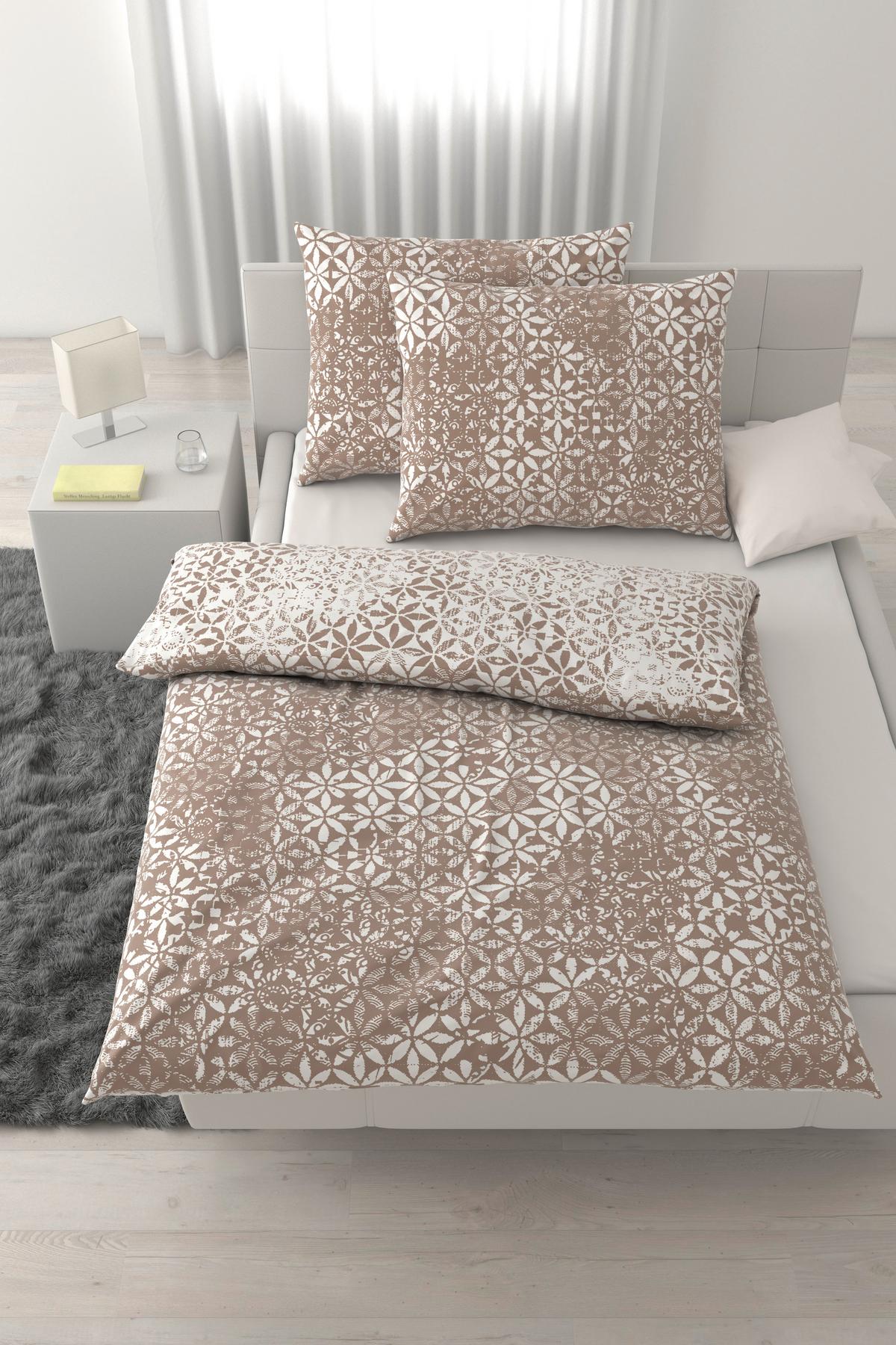 Posteljnina Daniela Xxl - rjavosiva, Konvencionalno, tekstil (200/200cm) - Mömax