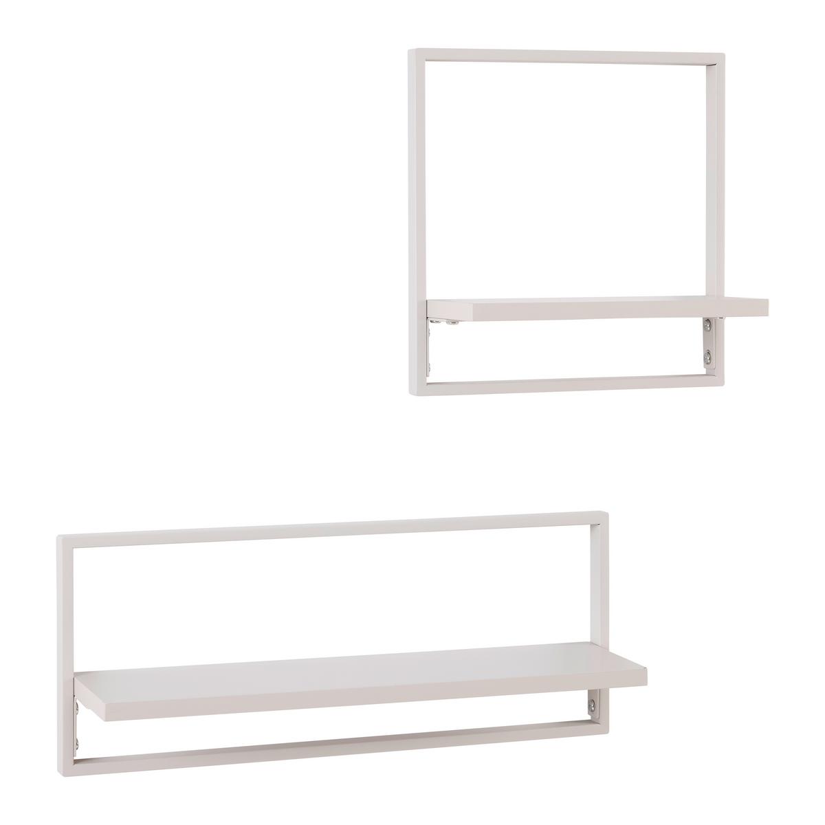 Wandregalset Alfi -Exklusiv- -Sb- - Kaschmir, Modern, Holzwerkstoff/Metall (50/30/20/30/12/12cm) - Mömax
