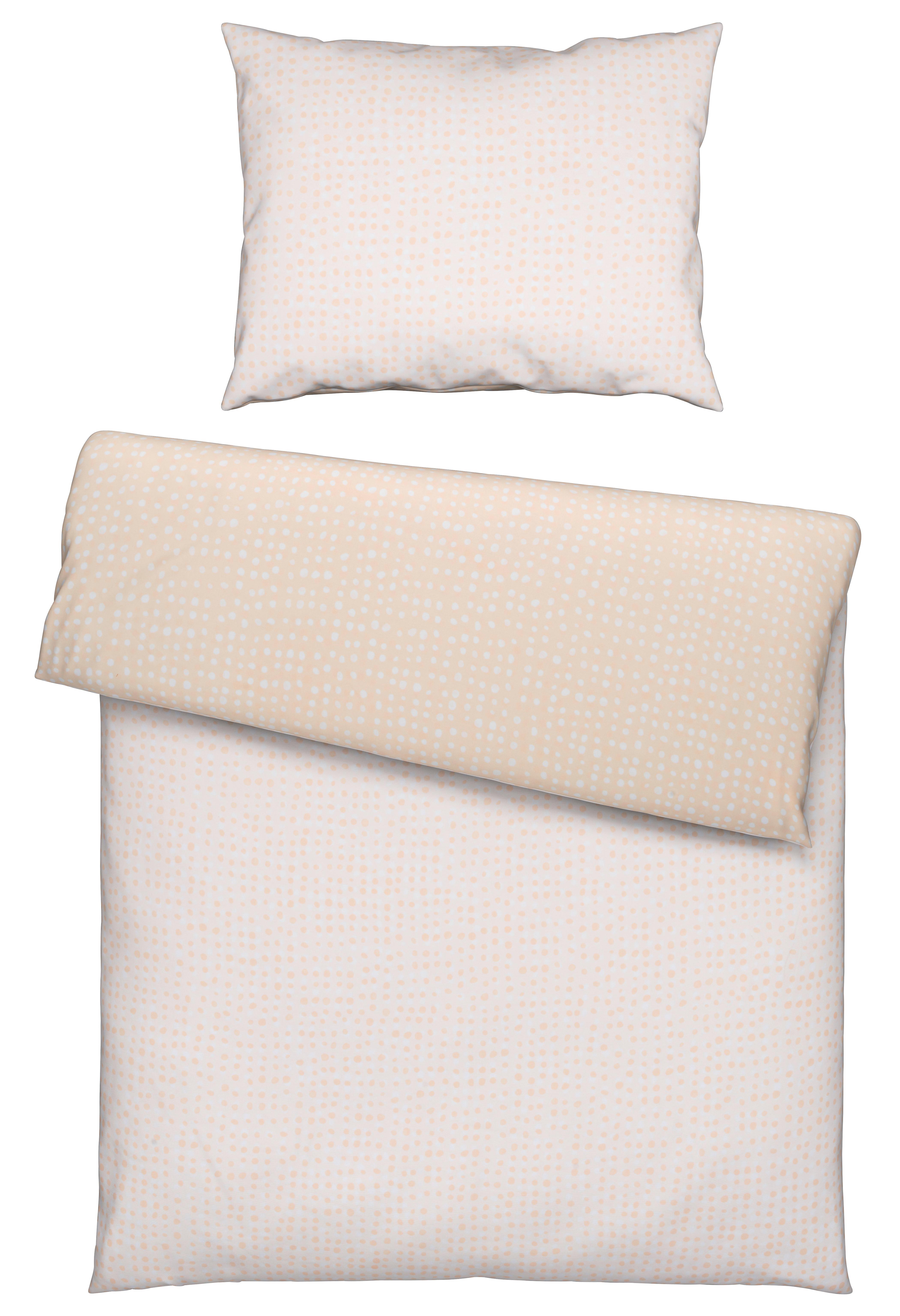 Kétoldalas Ágyneműhuzat Luise - halvány rózsaszín/fehér, Modern, textil (140/200cm) - Modern Living
