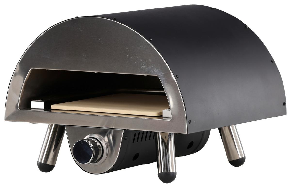 Pizzaofen Sentosa ca. 52x39x49 cm Schwarz - Schwarz, KONVENTIONELL, Metall (52/39/49cm) - Gardenson