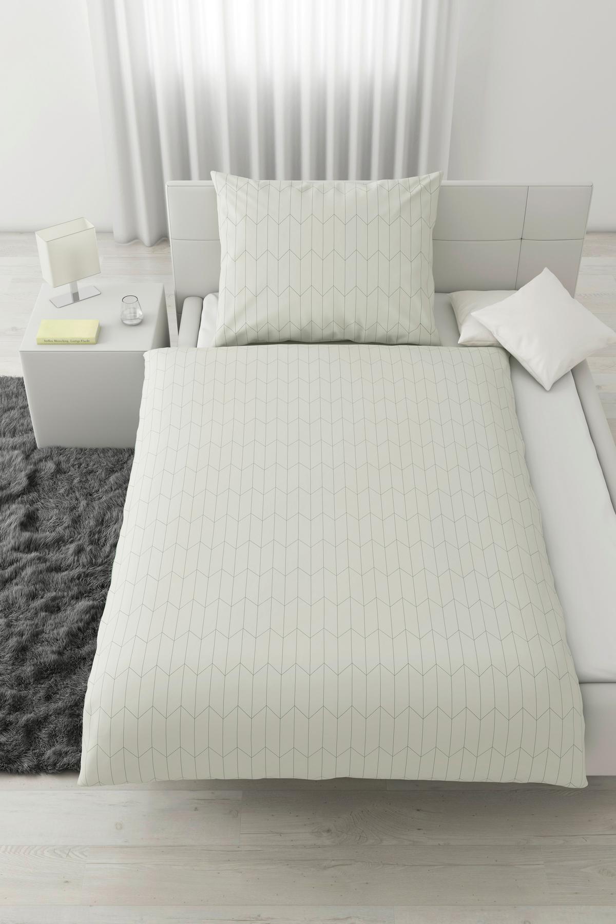 Ágyneműhuzat-garnitúra Tegola - natúr színű/zöld, Modern, textil (140/200cm) - Modern Living
