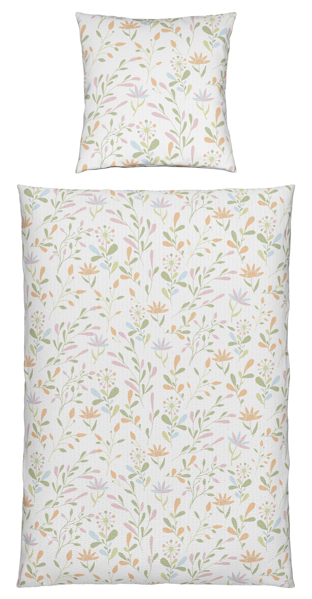 Bettwäsche Marina XL Weiß ca. 155x220cm - Weiß, KONVENTIONELL, Textil (155/220cm) - Mömax