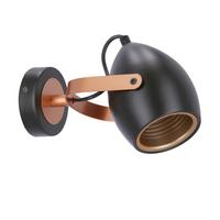 Svjetiljka Zidna 91-81391 - crna, Design, metal (16/23/10cm)