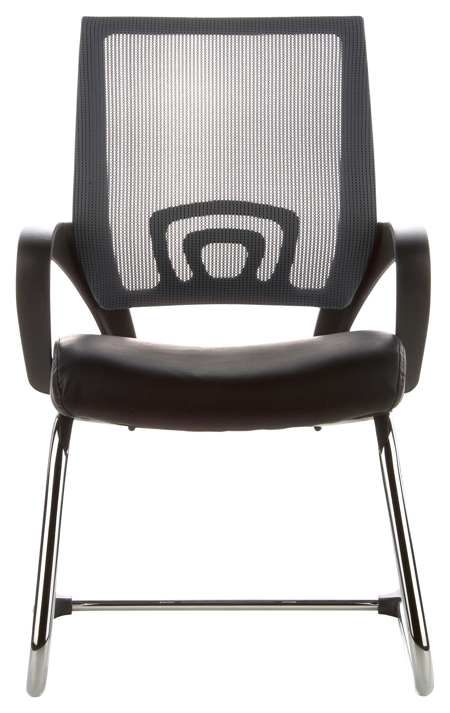 Konferenčni Stol Visto Net V, Črna/siva - srebrne barve/siva, Basics, kovina/tekstil (57/98/52cm) - MID.YOU