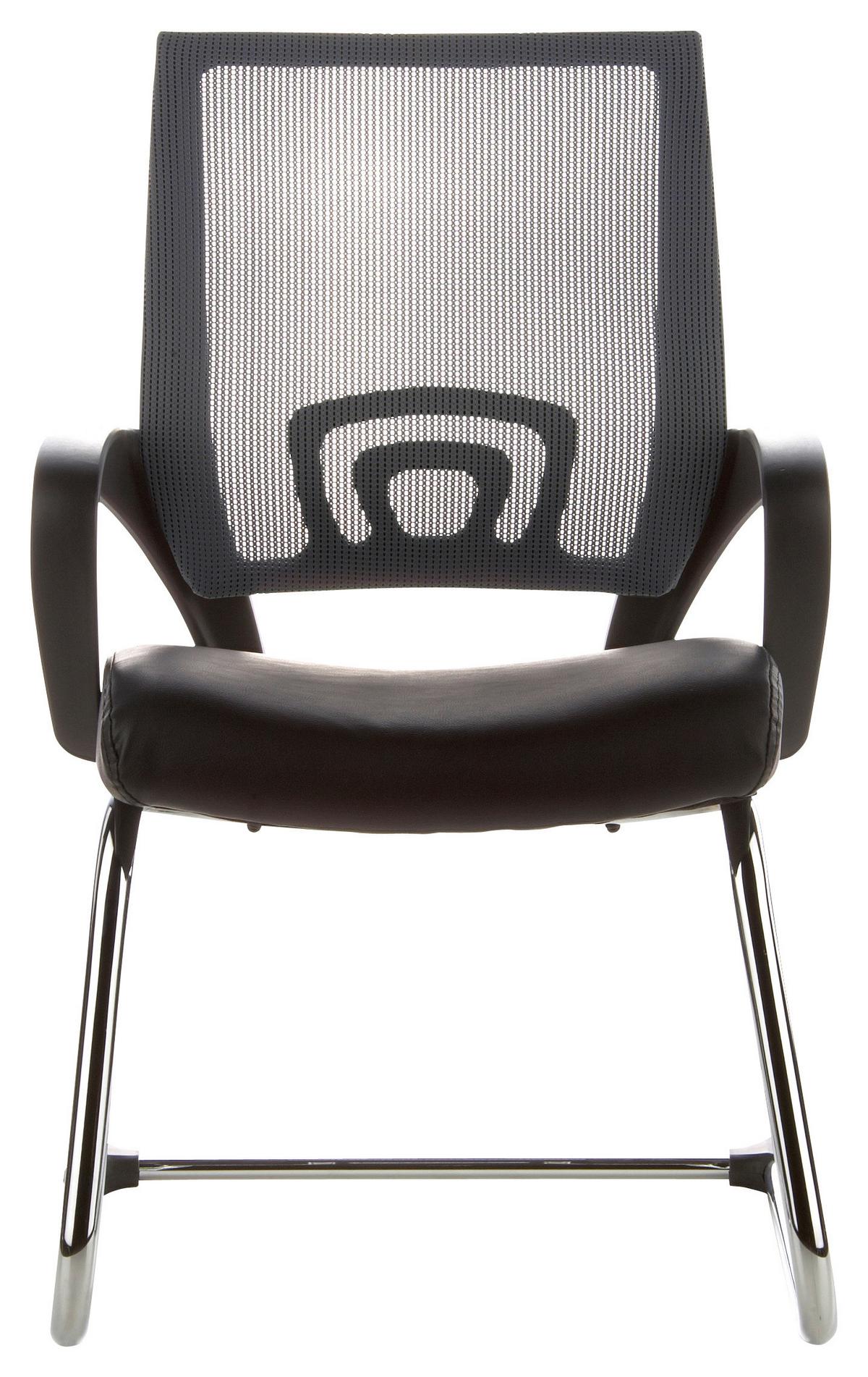 Konferenčni Stol Visto Net V, Črna/siva - srebrne barve/siva, Basics, kovina/tekstil (57/98/52cm) - MID.YOU