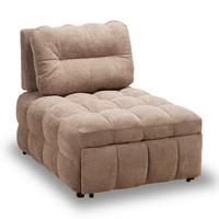 Schlafsessel Liara Webstoff Mokka - Schwarz/Mokka, MODERN, Holz/Textil (88/87/110cm) - Bessagi Home