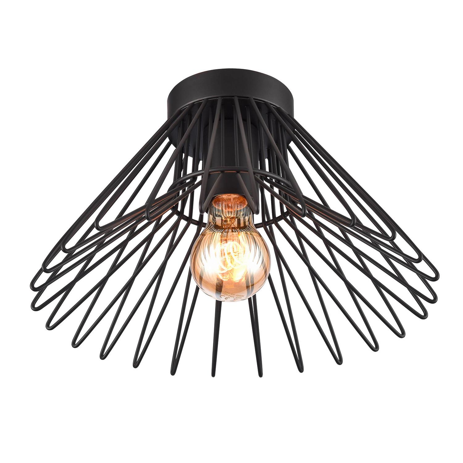 Deckenleuchte Duccio Schwarz max. 22 Watt - Schwarz, Design, Metall (30/18cm)