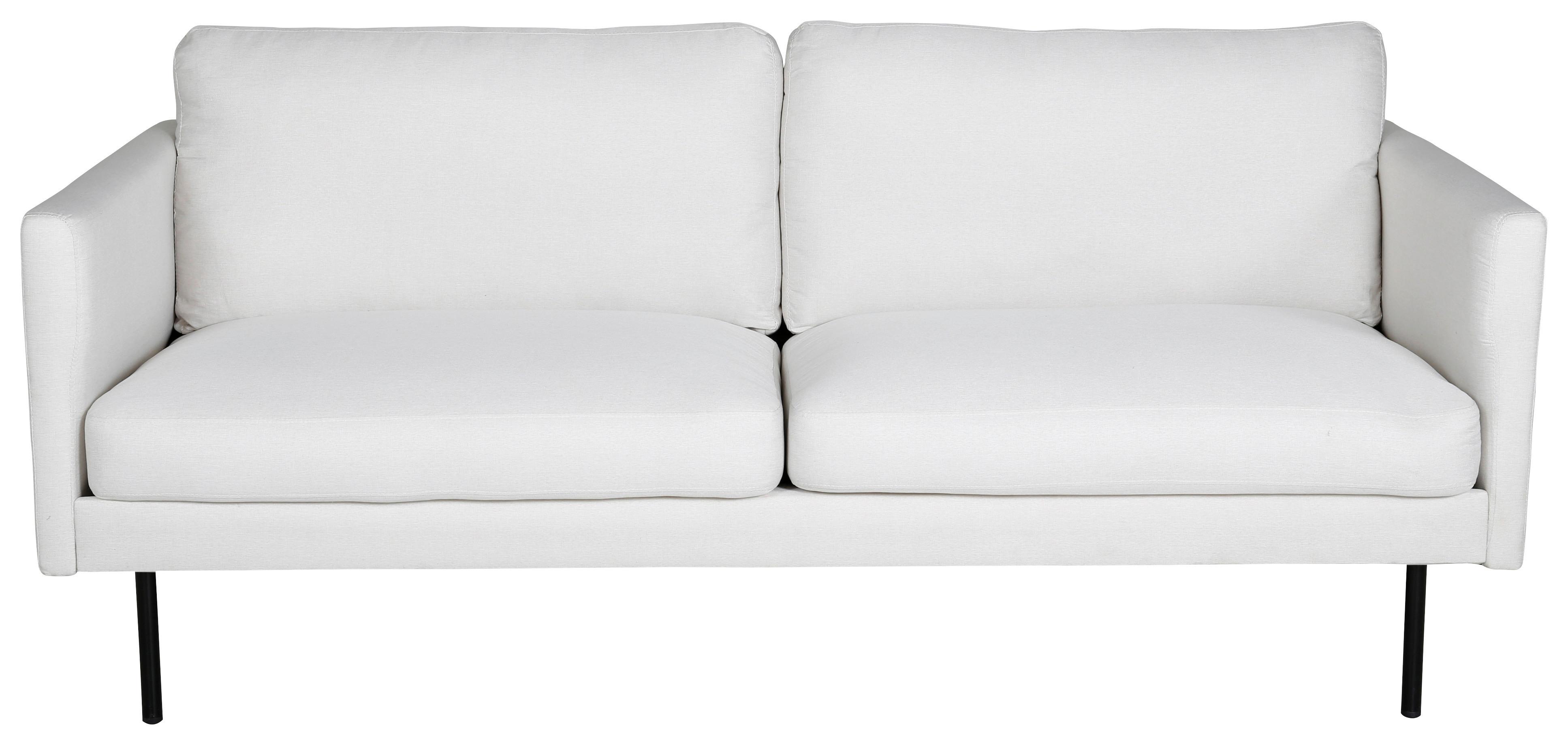 2-SITZER-SOFA ZOOM - Creme/Schwarz, Design, Textil/Metall (180/78/80cm) - Livetastic