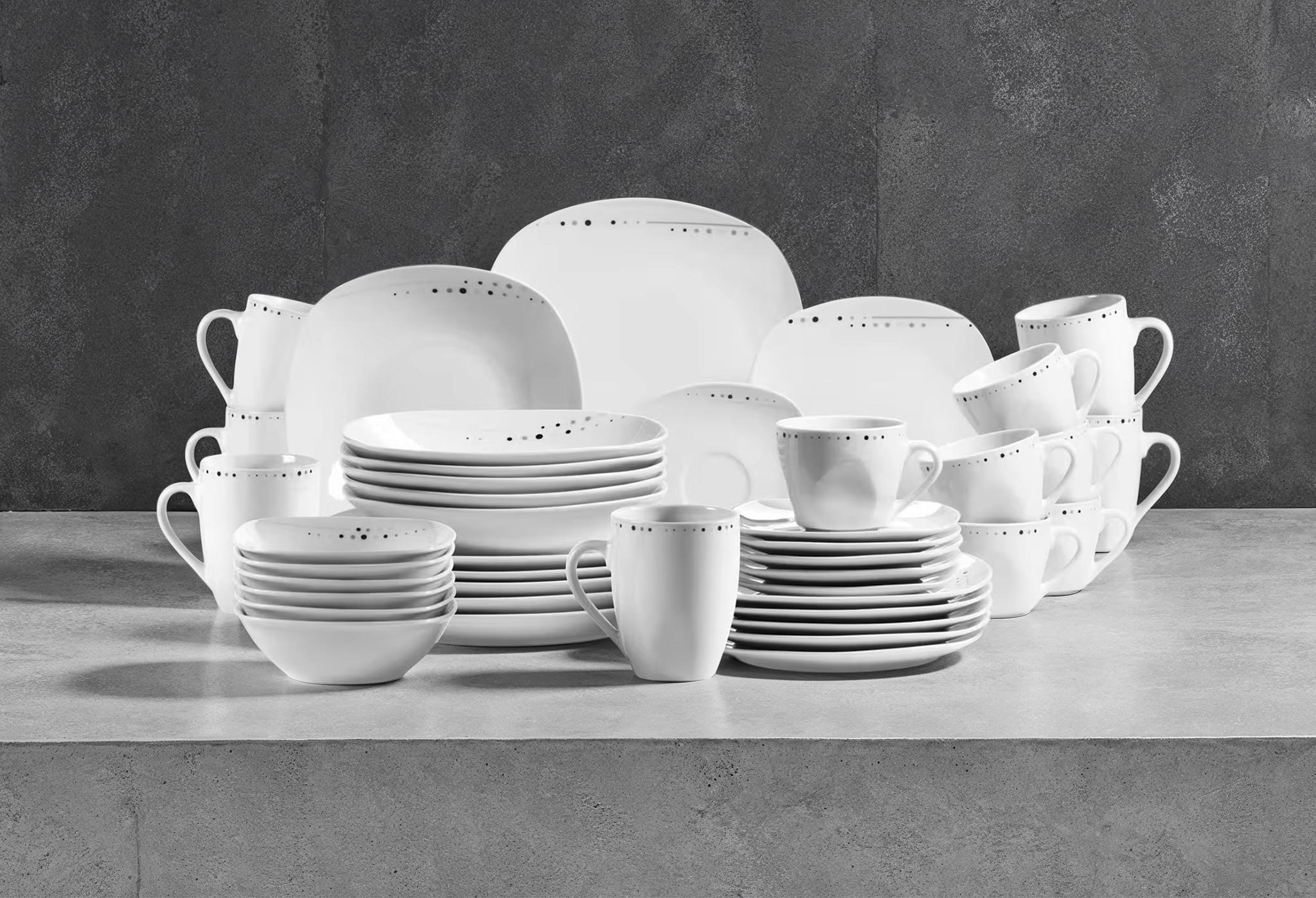 SET DE VAISSELLE KOMBISERVICE, 929800 - Weiss, Basics, Keramik - Mäser
