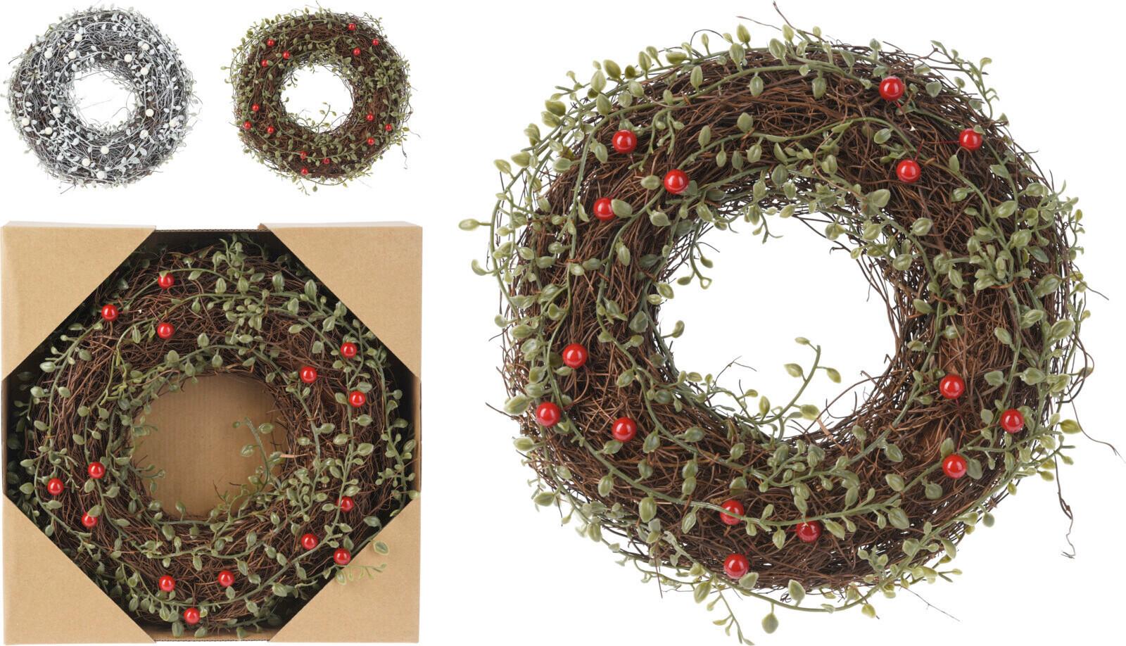 Koszorú Berries - műanyag (29/7cm)