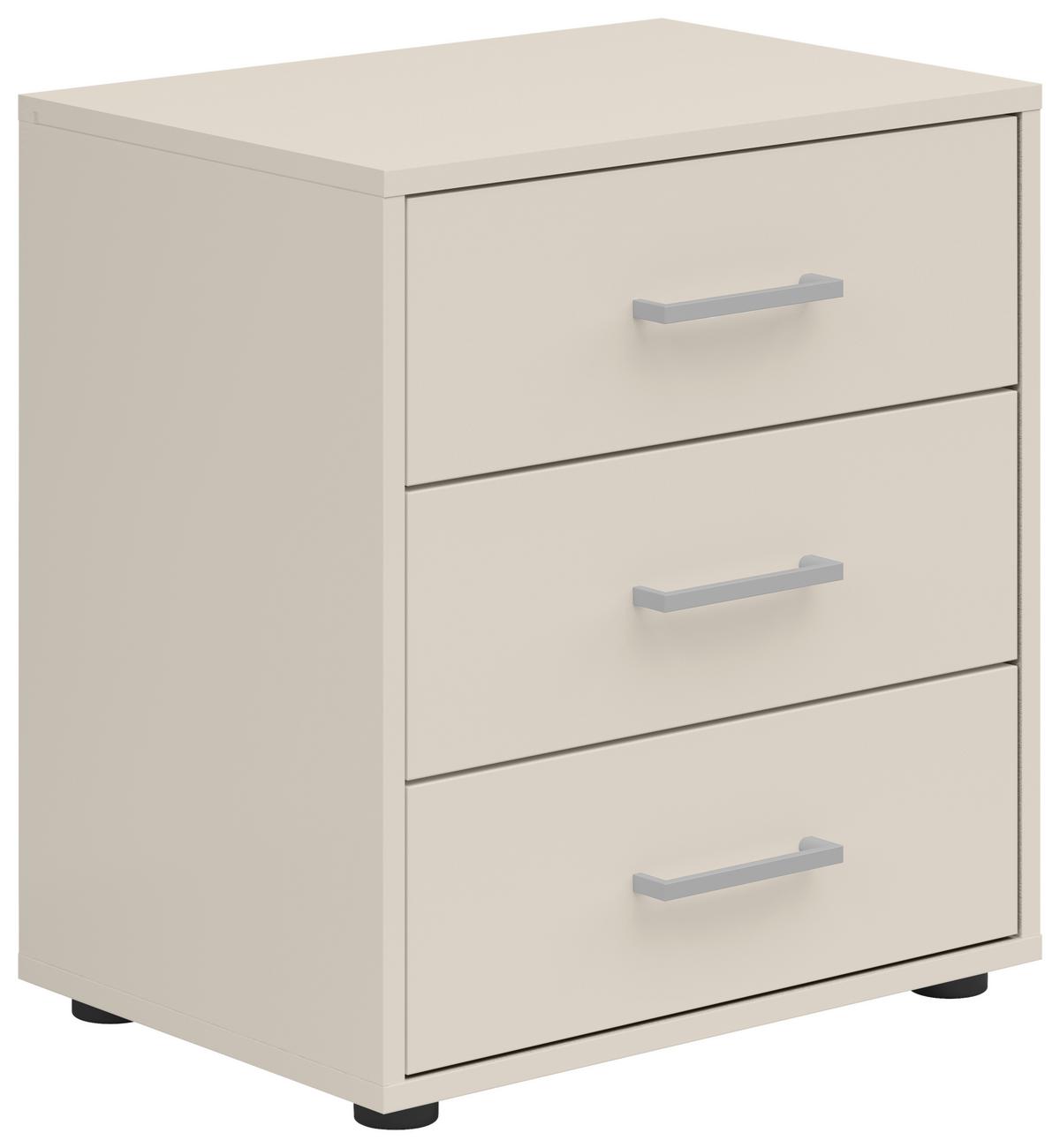 Noptieră SMART 3 - alb/cașmir, Konventionell, material pe bază de lemn (50/54/35cm)