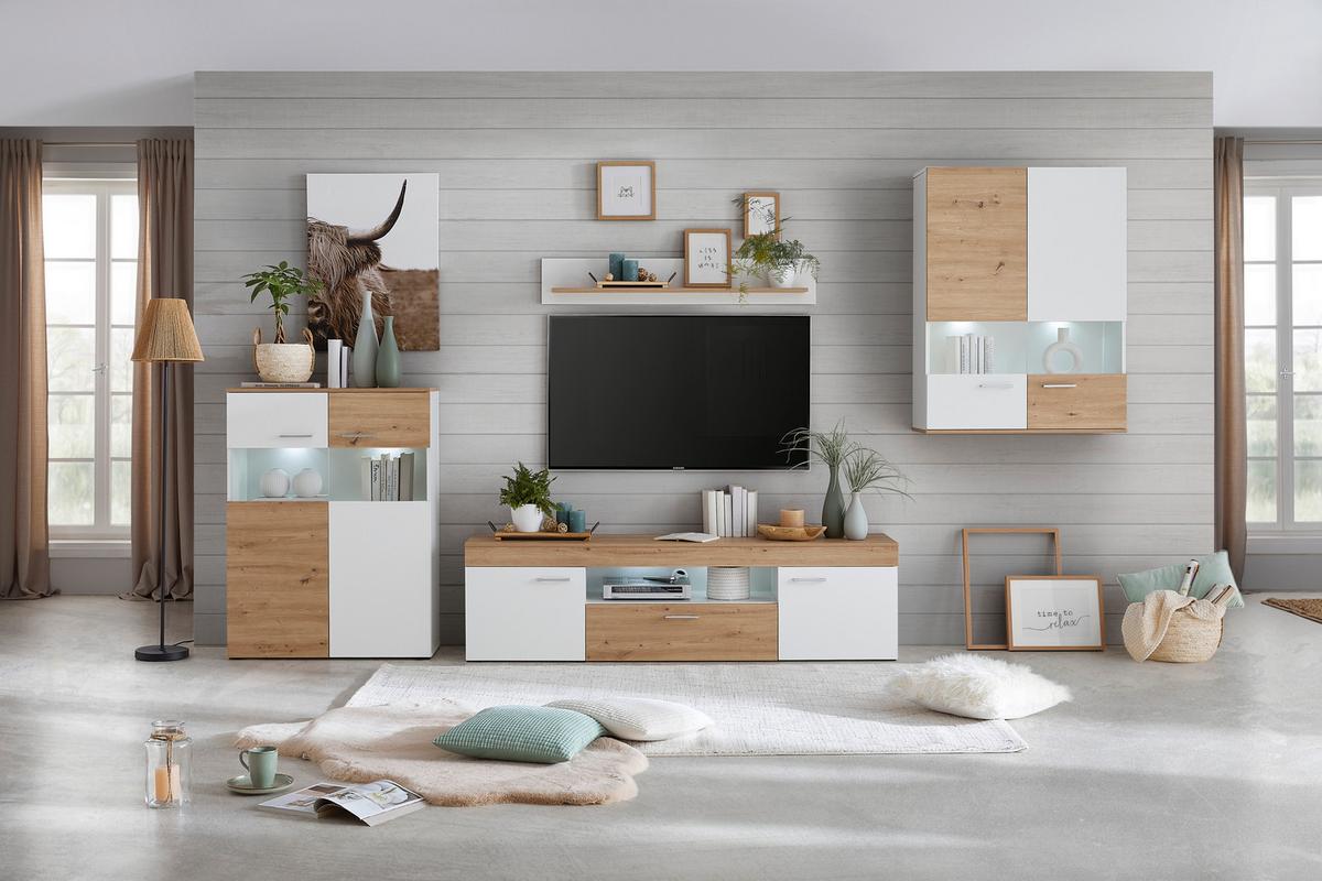 Poliță de perete VALENCIA - Modern, material pe bază de lemn (120/20/16,6cm) - Modern Living