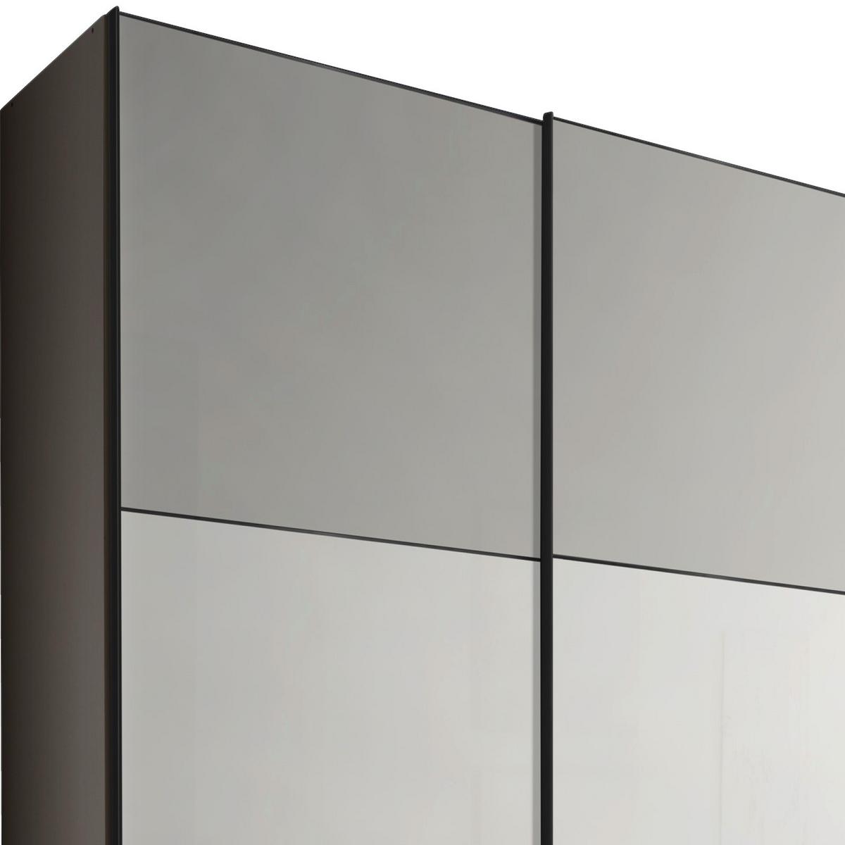 Ormar Sa Staklenim Kliznim Vratima Includo - bijela/tamno siva, Moderno, staklo/drvni materijal (249/222/68cm) - Premium Living