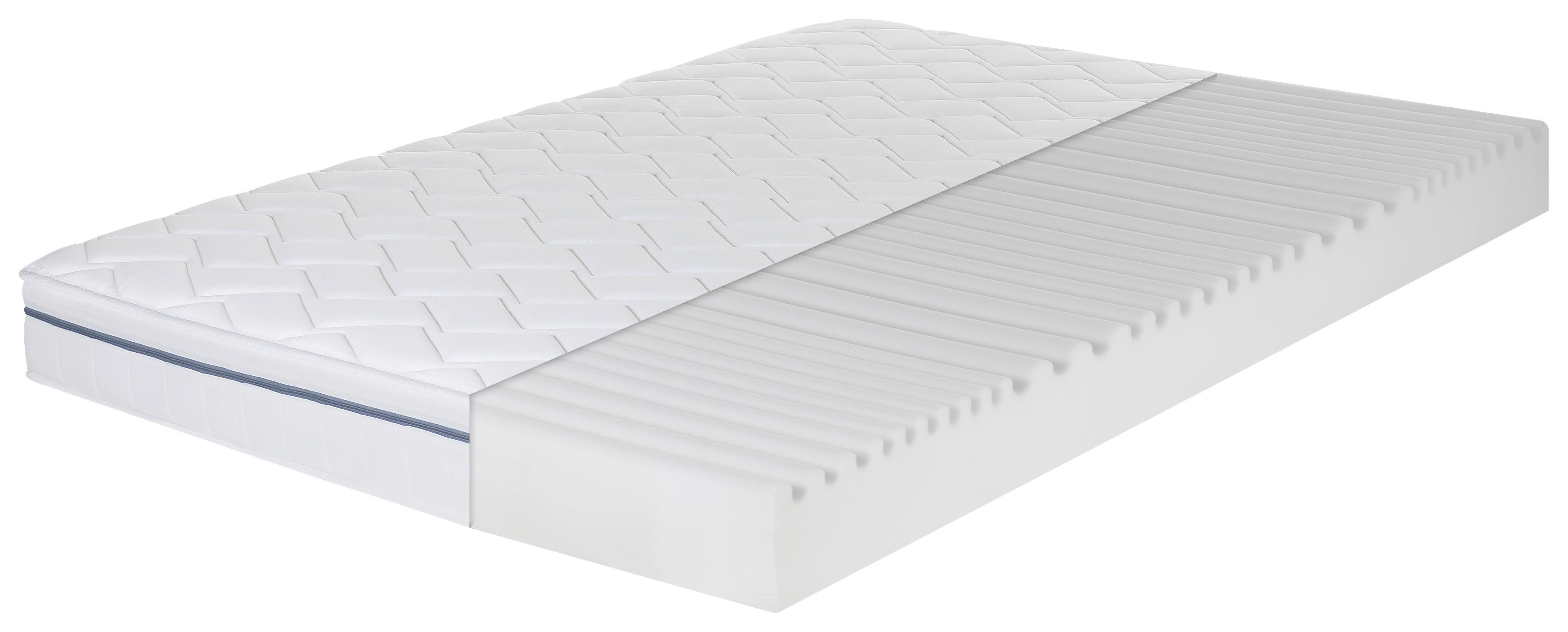 Kaltschaummatratze Air Wave H2/3 ca. 180x200cm - Weiß, Basics, Textil (180/200cm) - MID.YOU